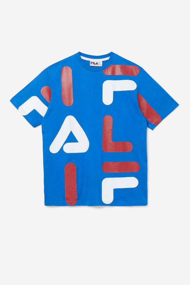 Fila T-Shirt Mens Blue - Bennet - Philippines 7194680-EA